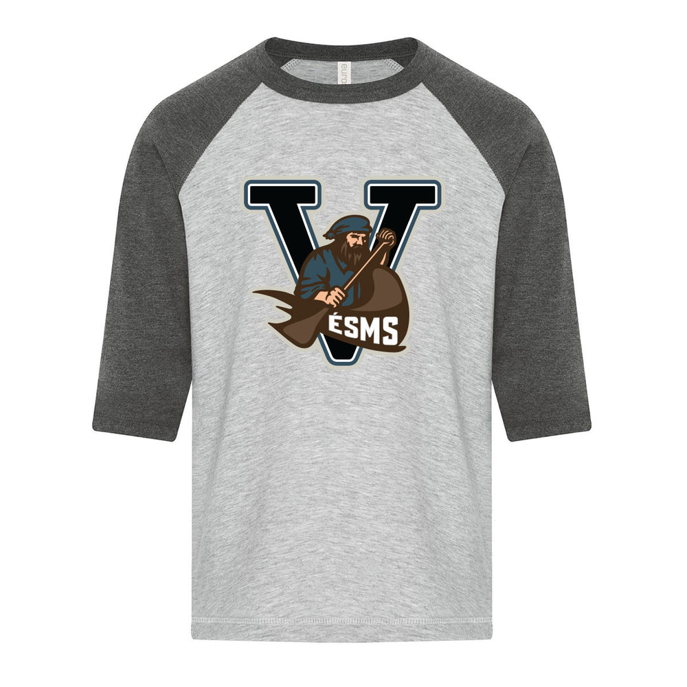 Athletic Grey/Charcoal Heather - CLEAN École St. Malo School logo