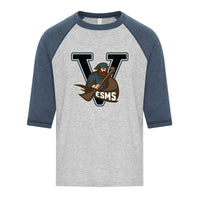 Athletic Grey/Navy Heather - CLEAN École St. Malo School logo