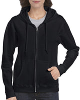 TEM - HOODIE - Gildan Full Zip (Various Colours) - LADIES  18600FL