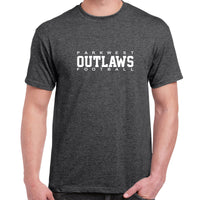 Adult/Unisex - Dark Heather - Parkwest Outlaws logo