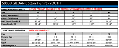 GILDAN Cotton T-shirt - YOUTH/UNISEX 5000B