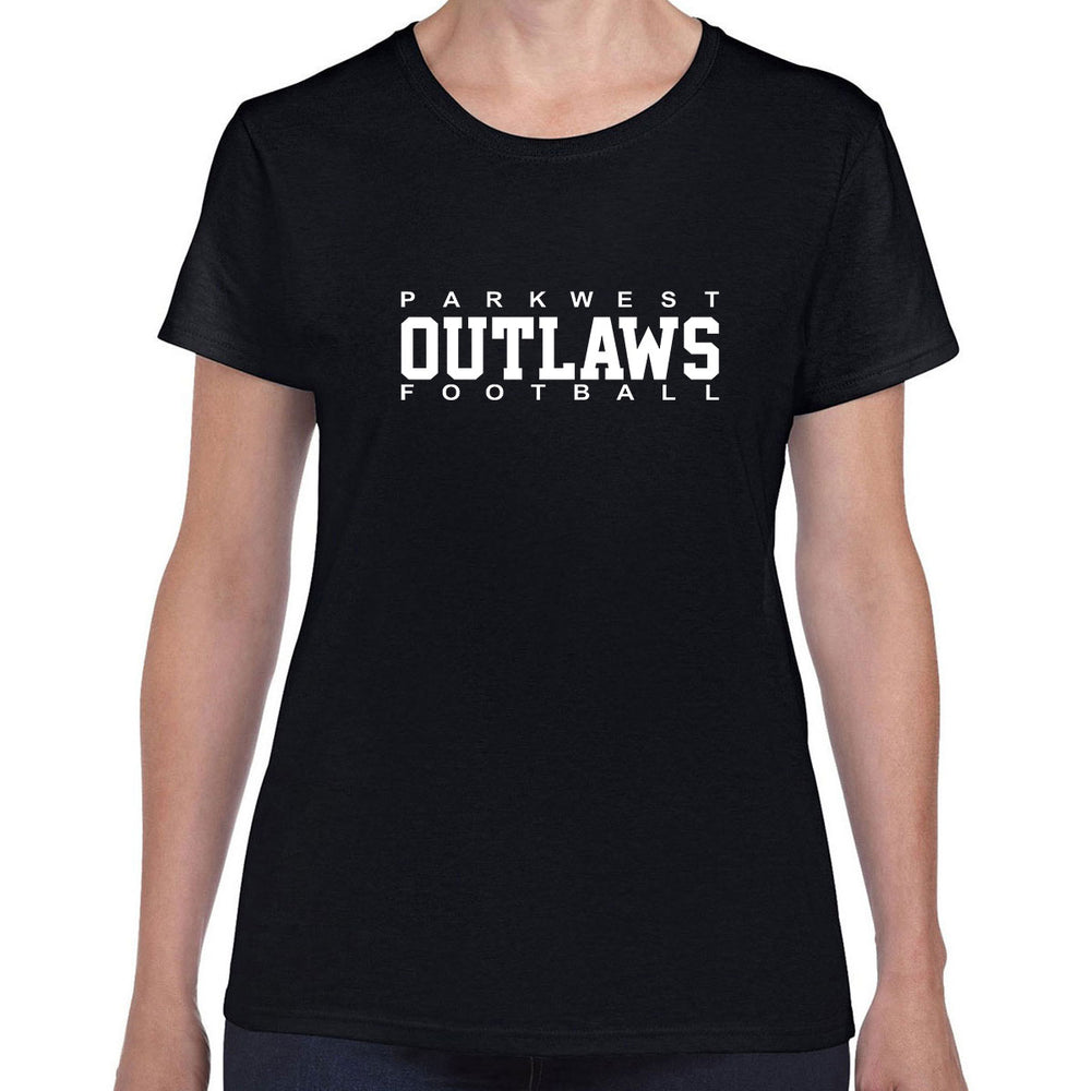 Ladies - Black - Parkwest Outlaws logo