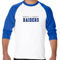 White/Royal - RLG Raiders logo