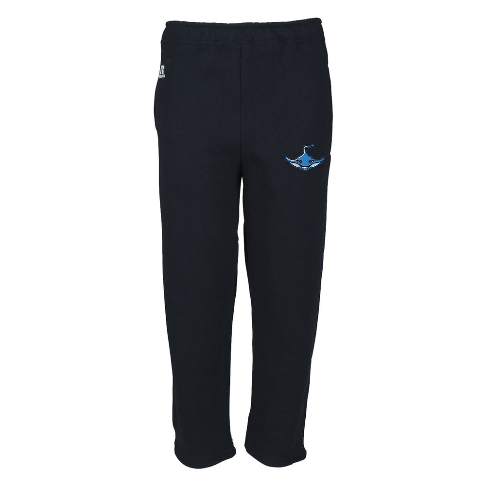 Open Bottom Sweatpants - Black