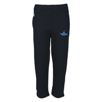 Open Bottom Sweatpants - Black