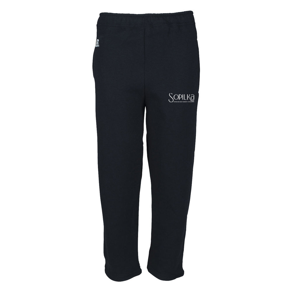 Black - Open Bottom Sweatpants