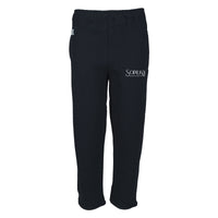 Black - Open Bottom Sweatpants