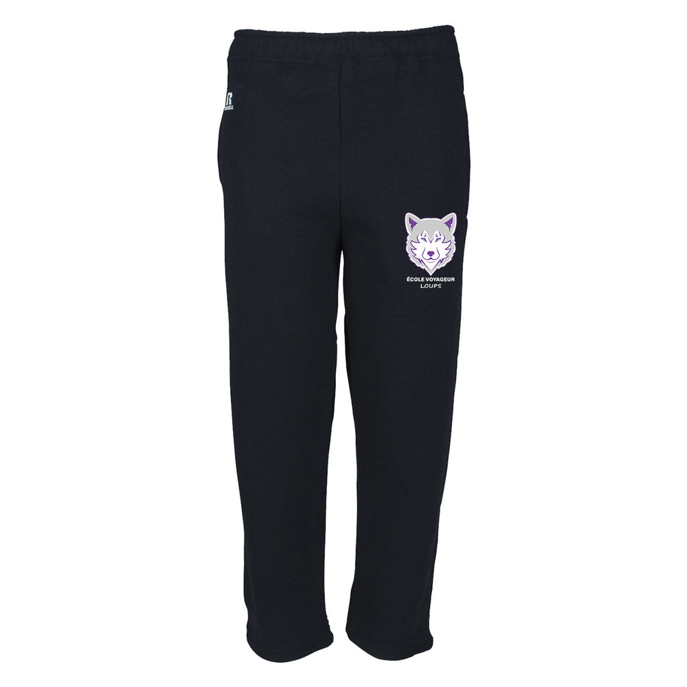 Open Bottom Sweatpants - Black