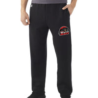 Open Bottom Sweatpants - Black