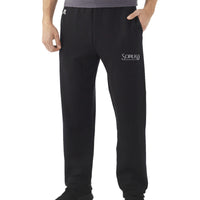 Black - Open Bottom Sweatpants (With Pockets)