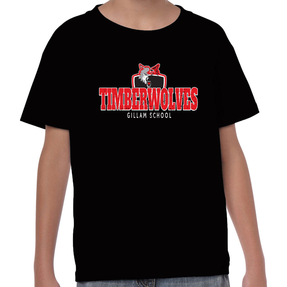 Black - Timberwolves Distressed logo