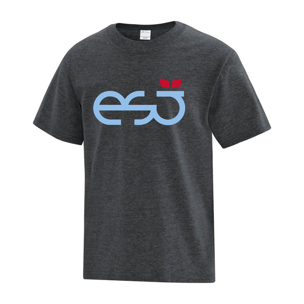 Dark Heather Grey - ESJ Letters logo