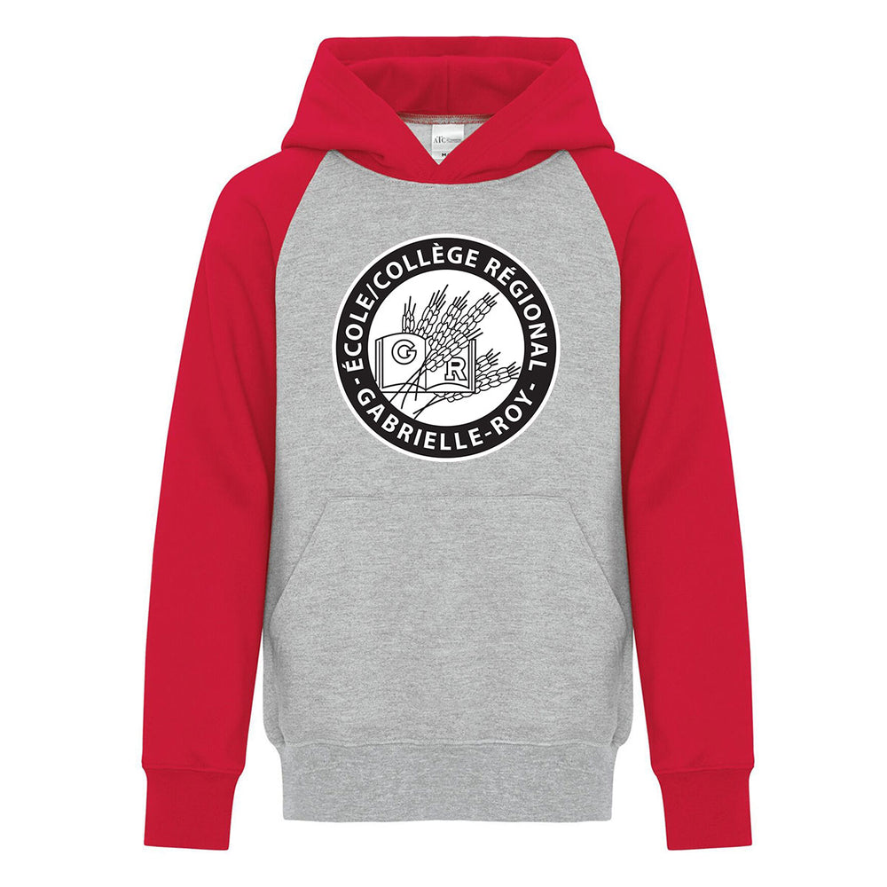 Athletic Heather/Red - Gabrielle-Roy circle logo