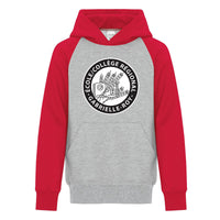Athletic Heather/Red - Gabrielle-Roy circle logo
