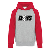 Athletic Heather/Red - Roys logo