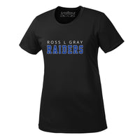 Ladies Crew Black - RLG Raiders logo