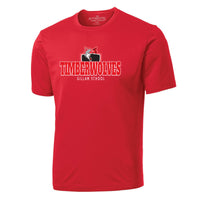 Adult Crew Neck - True Red - Timberwolves Distressed