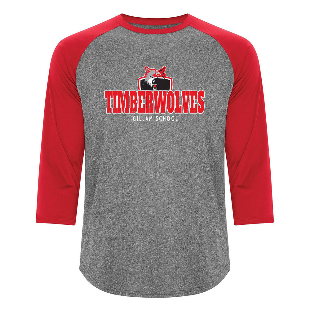 Charcoal Heather/True Red - Timberwolves Distressed