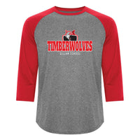 Charcoal Heather/True Red - Timberwolves Distressed