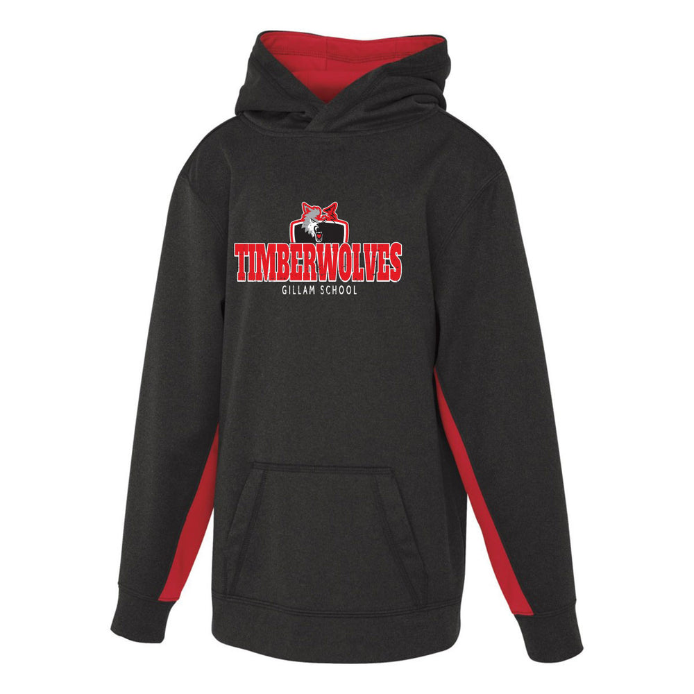 Charcoal/True Red - Timberwolves Distressed logo