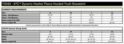 ATC Dynamic Heather Performance Fleece Pullover Hoodie - YOUTH Y2033